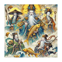 Japanese Seven Lucky Gods Picture