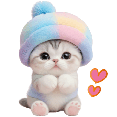 cute cat colorful Sticker