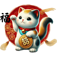 lucky cat very lucky