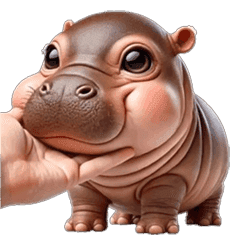 Cute Pygmy Hippo Animation