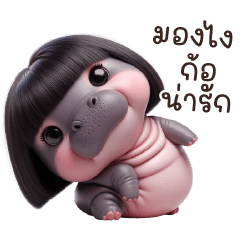 hippo with bangs