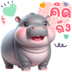 Cute Chubby Hippo 16