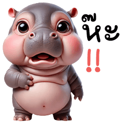 Pig Kradong - cute little hippo 5