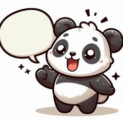 Cute talking panda Sticker