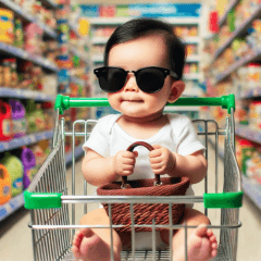 The adventures of a baby in sunglasses