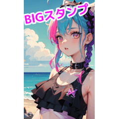 Rock punk swimsuit girls look cute