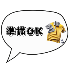 Speech bubble golf sticker