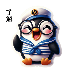 Penguin in a sailor suit