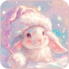 Pastel Christmas bunny