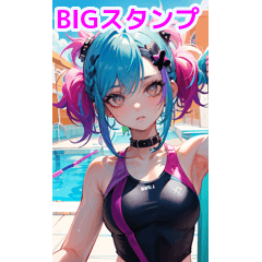 Popular rock punk swimsuit girls