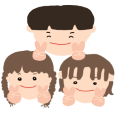 cute three brothers sticker