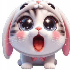 Cat-Bunny Expression Stickers