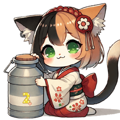 Adorable Calico waitress