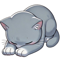 Whimsical Russian Blue Cat Stickers