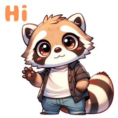 Fluffy Raccoon for Heartwarming Chats!