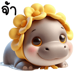 Hippo flower hat