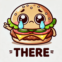 Tearful Burger Stickers @SFW