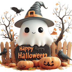 Cute Halloween Ghosts (EN)