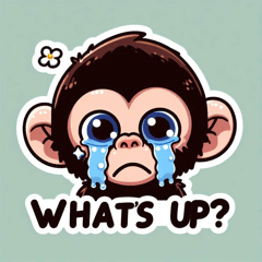 Tearful Chimpanzee Stickers @SFW