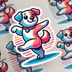 Colorful Dancing Dog