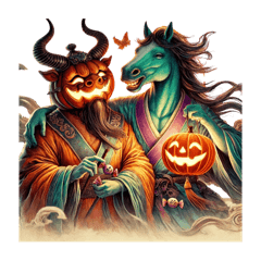 Happy Halloween- Ox-Head and Horse-Face