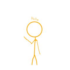 Orange stickman