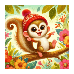 [For arrangement]Squirrel monkey dance