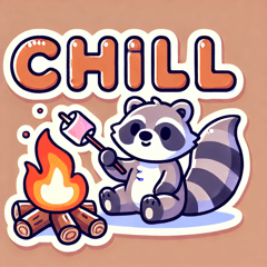 Clumsy Raccoon Stickers @SFW