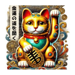 gold lucky cat very lucky 4