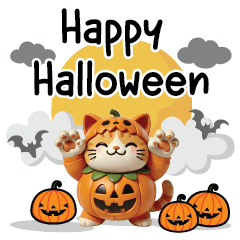 Halloween Orange Cat So Cute