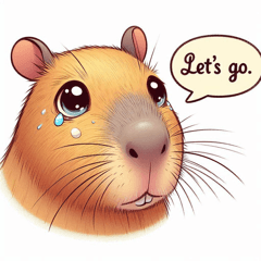 Tearful Capybara Stickers2 @SFW