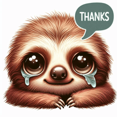 Tearful Sloth Stickers @SFW