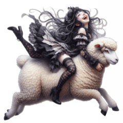 Girlfriend Riding a Sheep