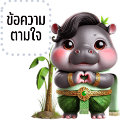 Message Stickers: Hippo Tanee