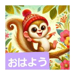 Squirrel monkey dance retro