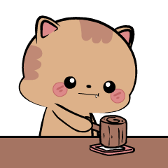 Chubby Ginger Cat : Pop-up stickers