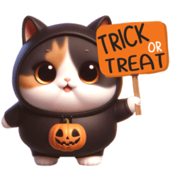 Cute cat in Halloween