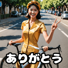 Beautiful Cycling Girl Ver. 1