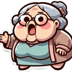 Comical Auntie Stickers