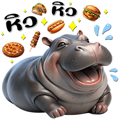 Cute Fat Hippo : Emotions (Dukdik)9