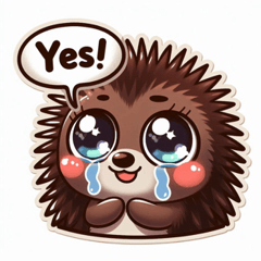 Emotional Porcupine Stickers@SFW