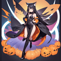 halloween cat girl