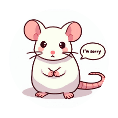 white mouse stamp 2