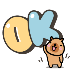 Cute capybara's sticker 14