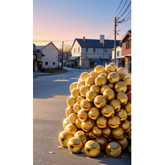 Illegal dumping of gold balls