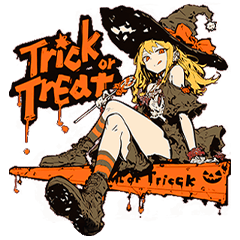 Halloween Girl Sticker