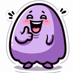 Chubby Purple Ghost