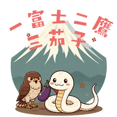 Good Fortune White Snake Stamp