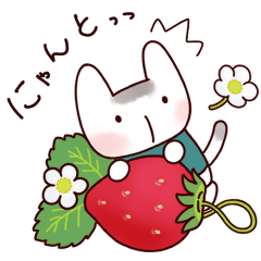 Strawberry Cat's Stickers for Daily Life