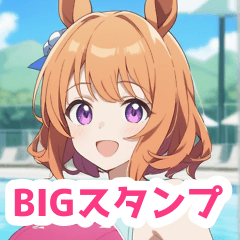 BIG sticker horse swimsuit resort pool